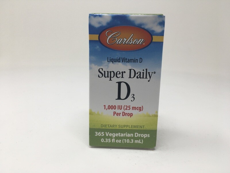 Liquid Vitamin D3 1000iu per drop 365drops (Carlson)