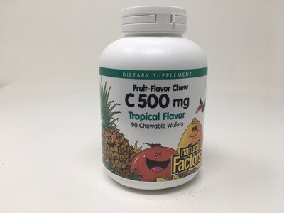 Vit C 500 mg Tropical Flavor 90  wafers (Natural Factors)