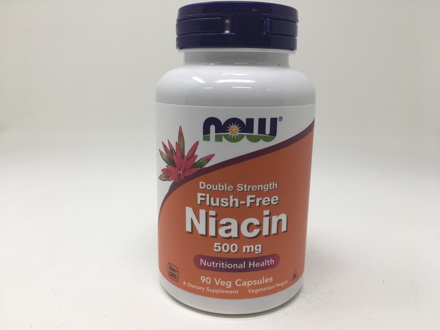 Niacin Flush-Free (Double Strength) 500mg 90vcap  (Now 0498)