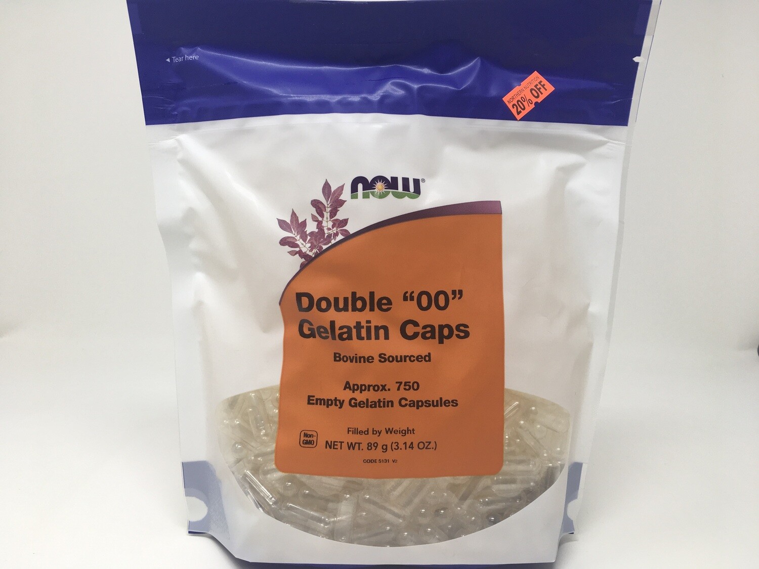 Double &quot;00&quot; Gelatin Caps 750  count (Now 5131)