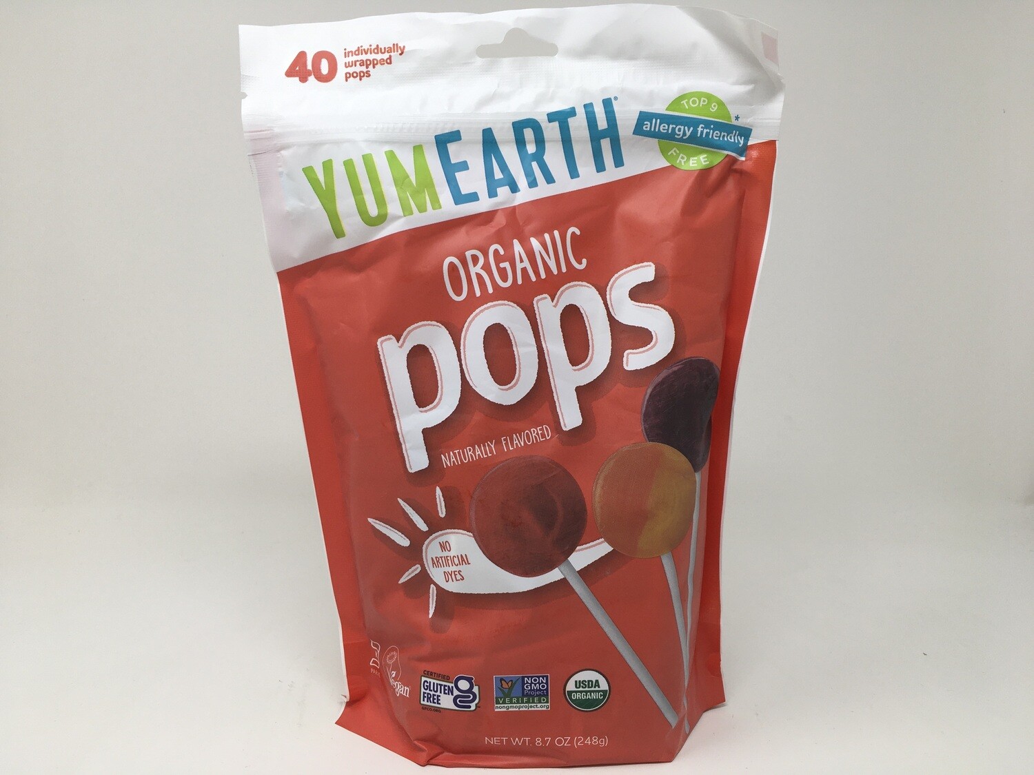Organic pops 8.7oz 40 pops(YumEarth)