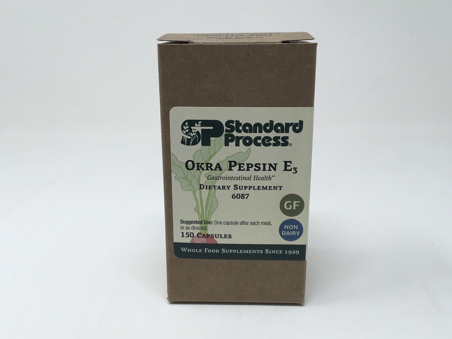 (SP 6087) Okra Pepsin E3 Dairy free 150cap