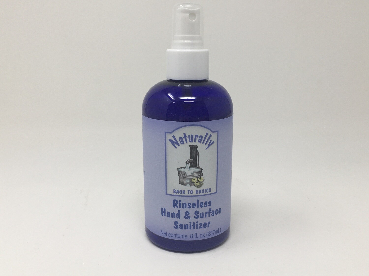 Rinseless Hand &amp; Surface sanitizer 8oz (Naturally Back To Basics)