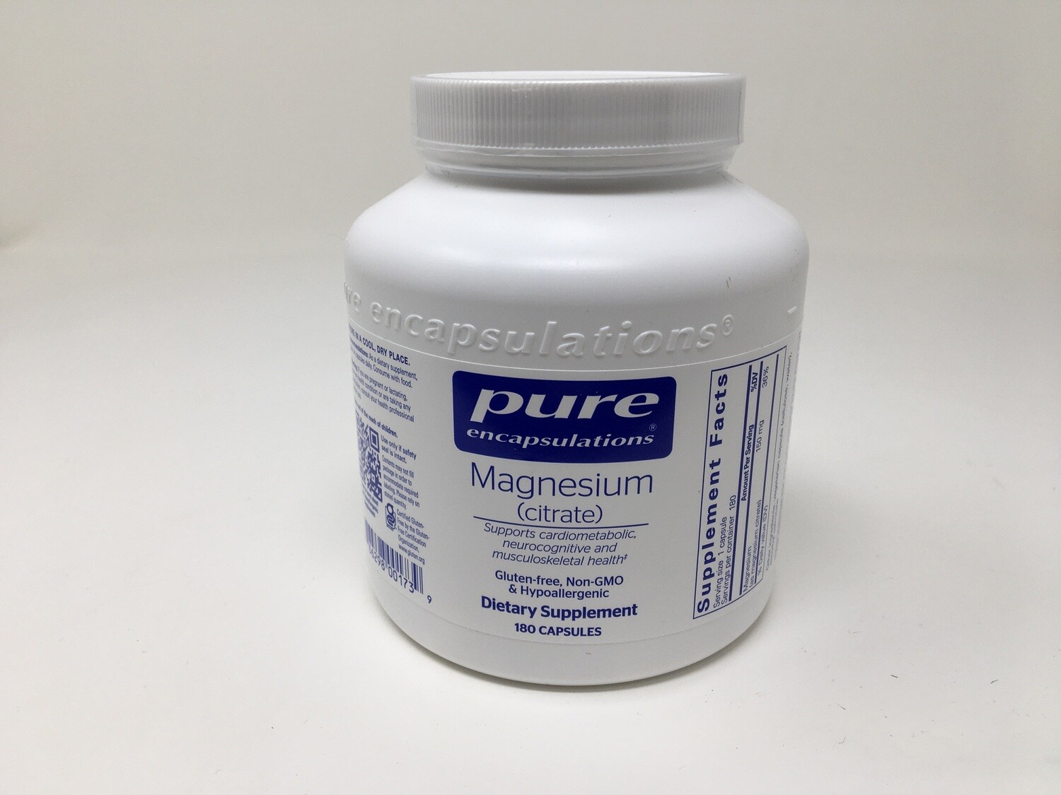 Magnesium Citrate (Pure Encapsulations) 180caps