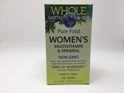 Pure Food Womens Multi & Mineral 120tab(Whole Earth & Sea)
