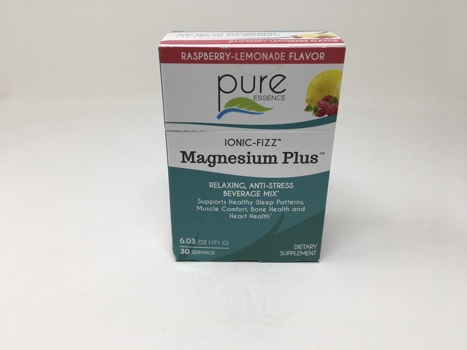 Magnesium Plus Ionic Fizz Raspberry Lemonade 30packets (Pure Essence)