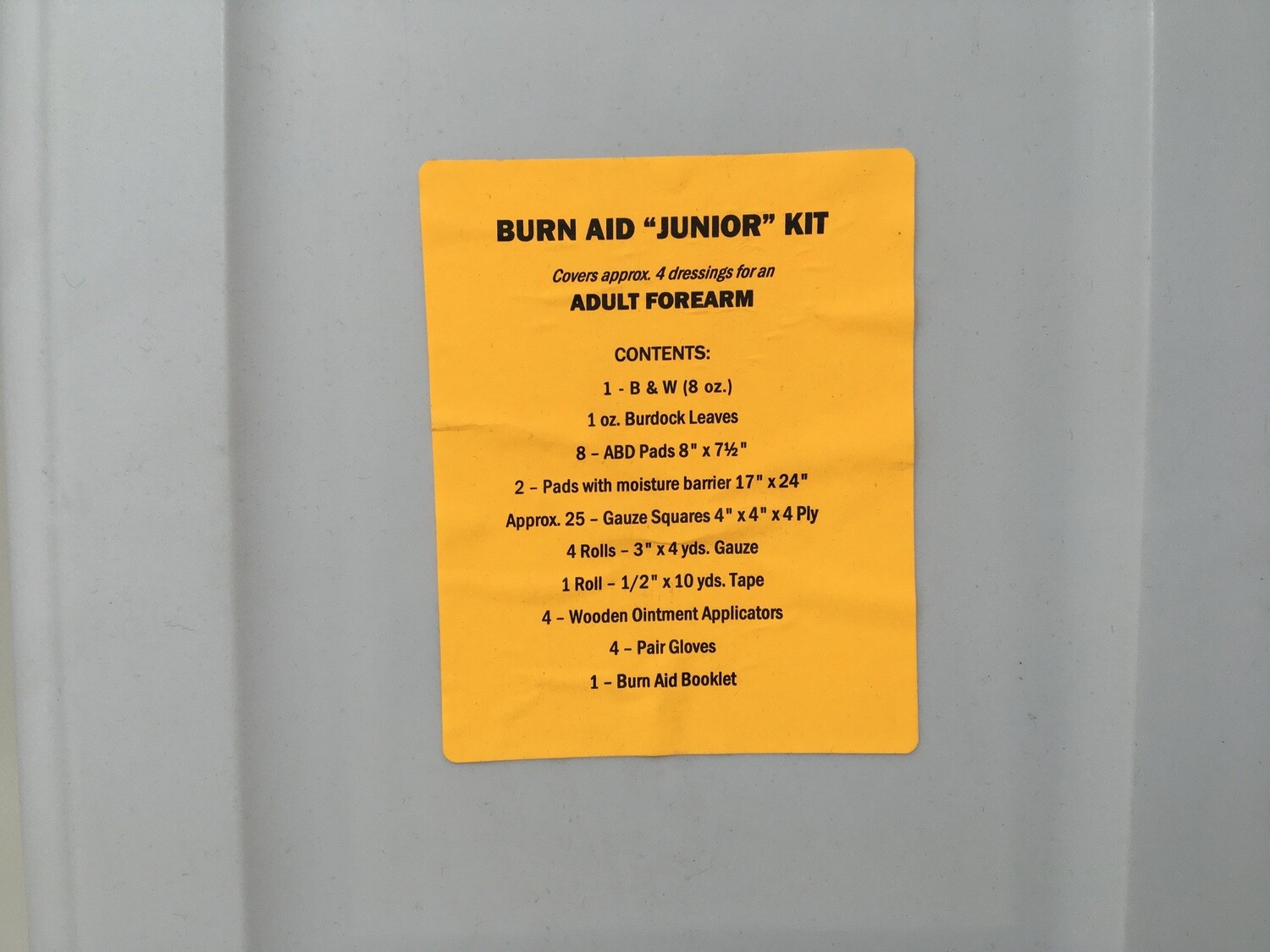 Burn Aid Kit Junior