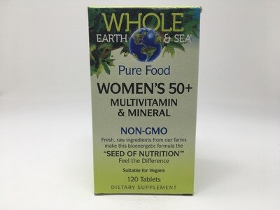 Pure Food womens 50+ Multi & Mineral 120tab(Whole Earth & Sea)