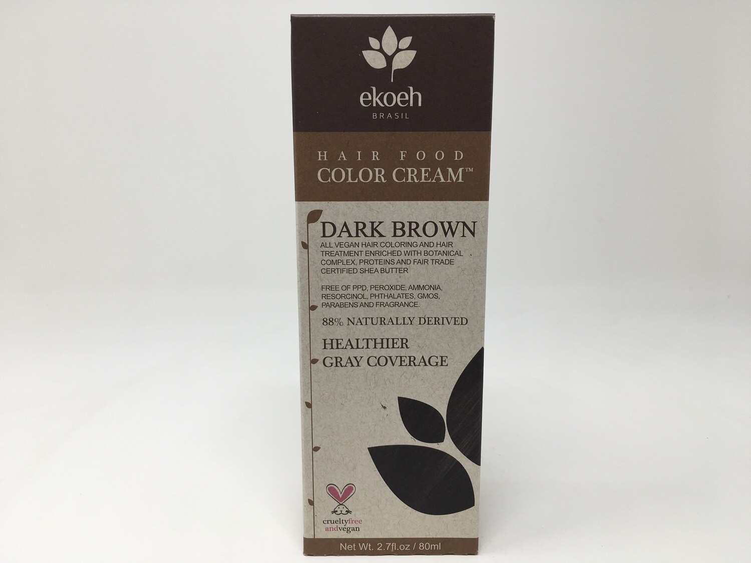 Hair Food Color Cream 2.7oz Dark Brown(Ekoeh)