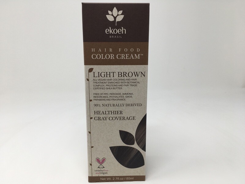 Hair Food Color Cream 2.7oz Light Brown(Ekoeh)