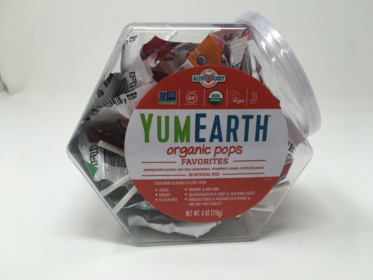 Yum Earth Organic Pops.6oz Jar