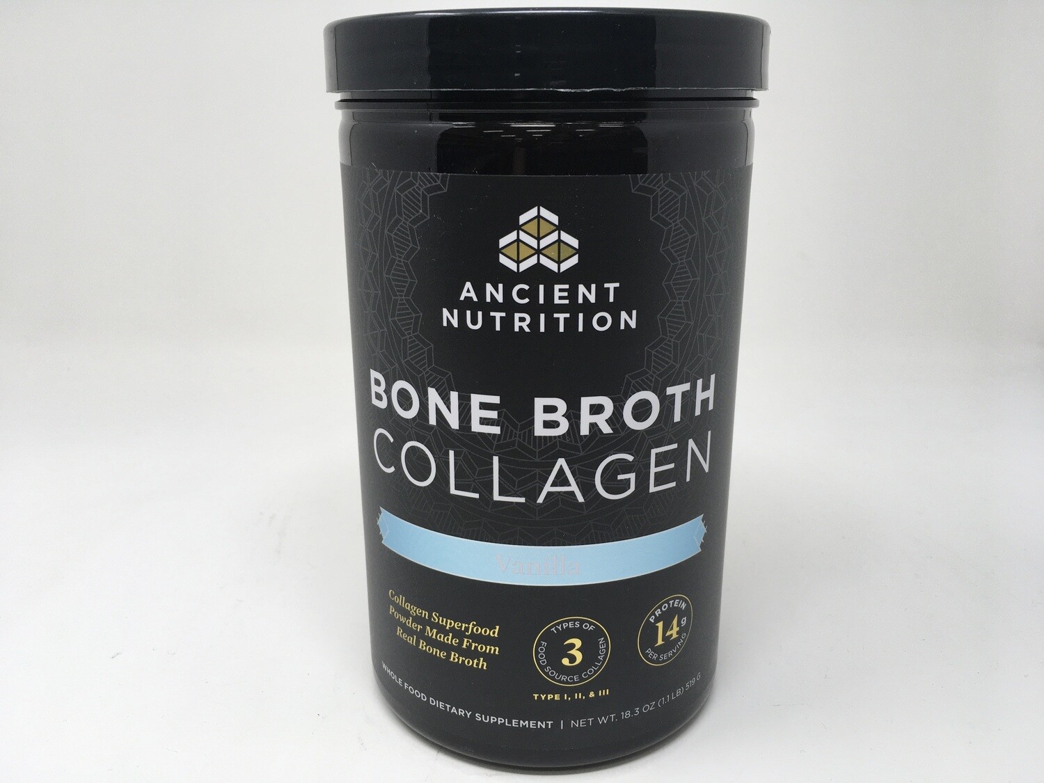 Bone Broth Collagen Vanilla18.3oz 30serv.(AncientNutrition)