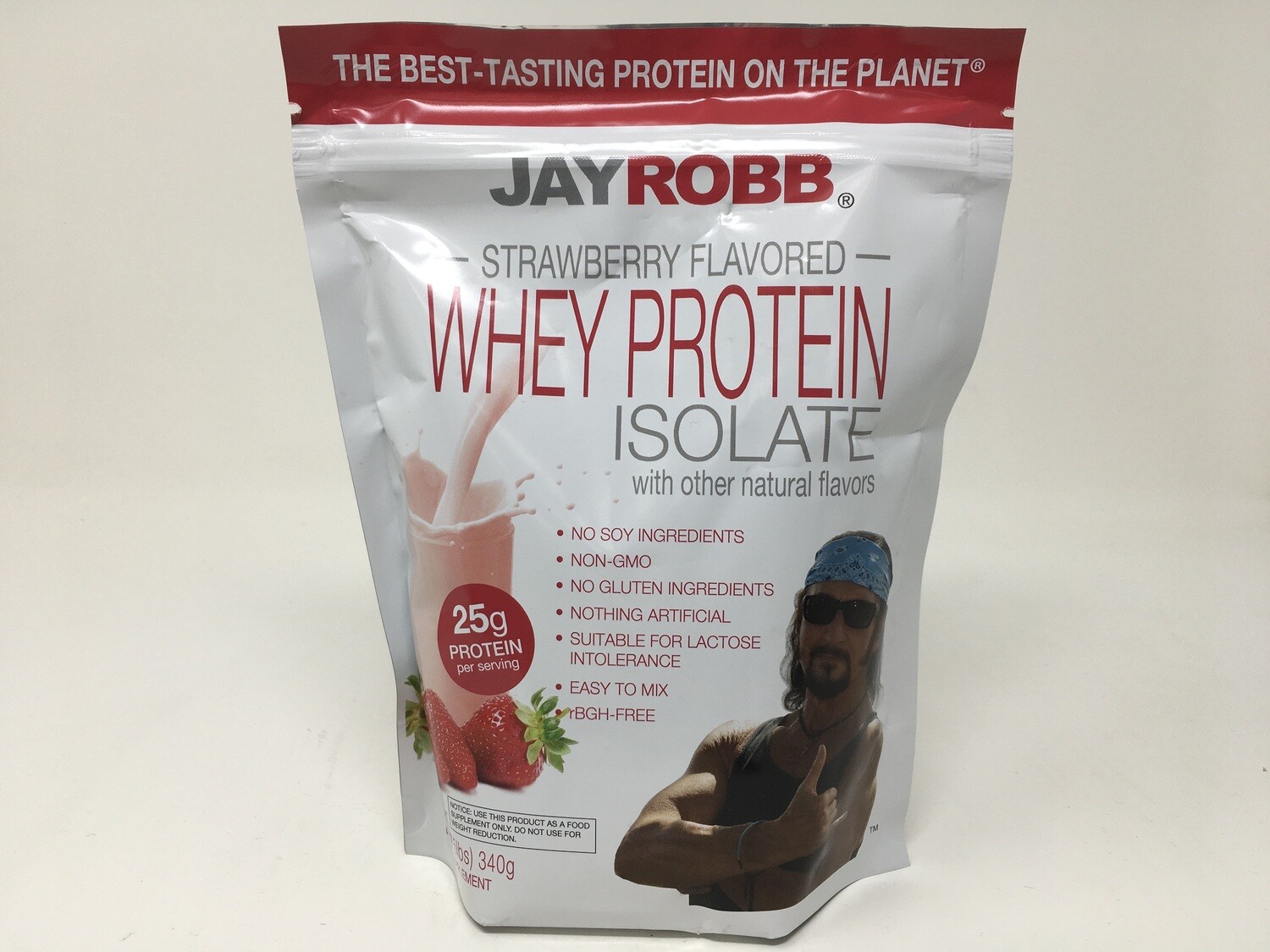 Whey Protein Isolate 12oz Strawberry (Jay Robb)Discontinued