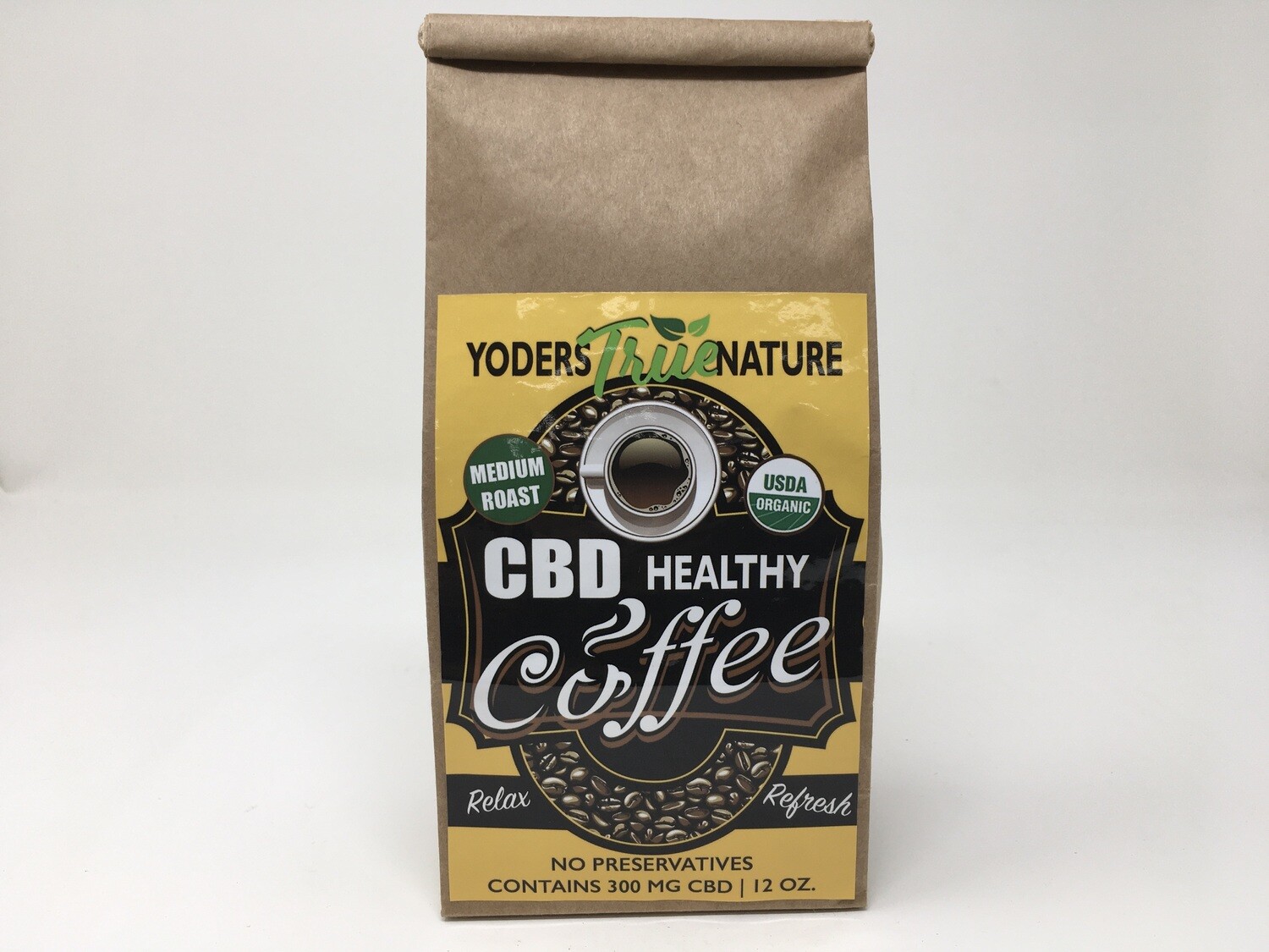 Cbd Healthy Coffee Medium Roast 12oz(Yoders True Natural)
