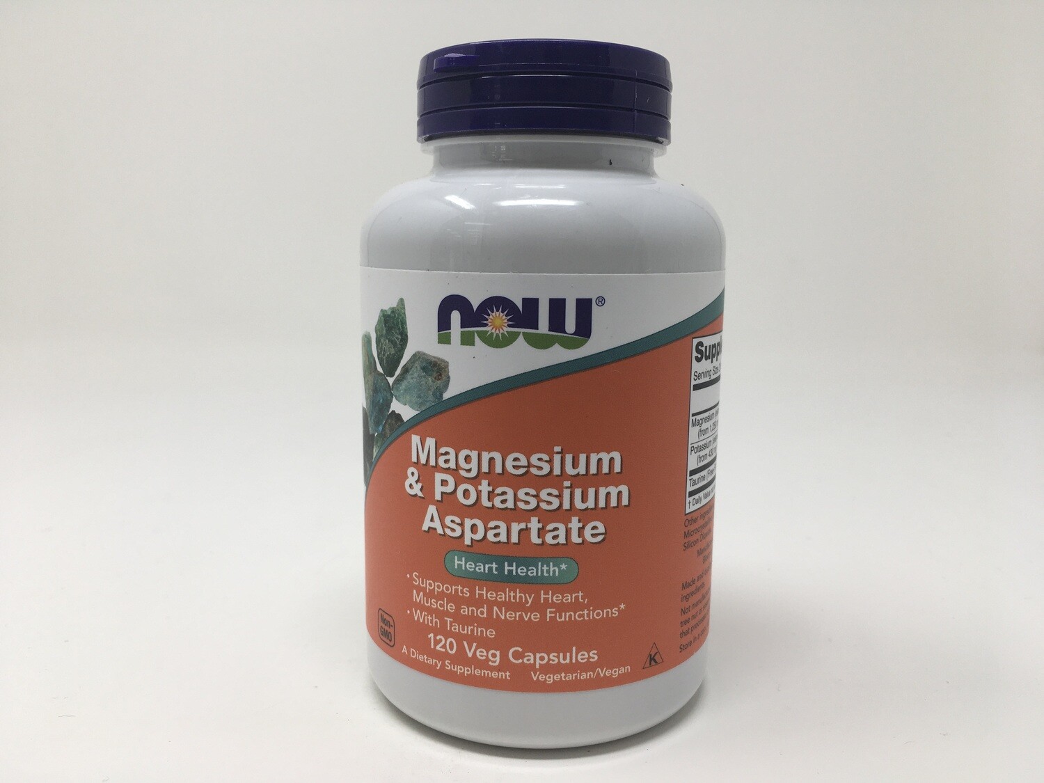 Magnesium &amp; Potassium Aspartate120 vcaps (Now) 1320