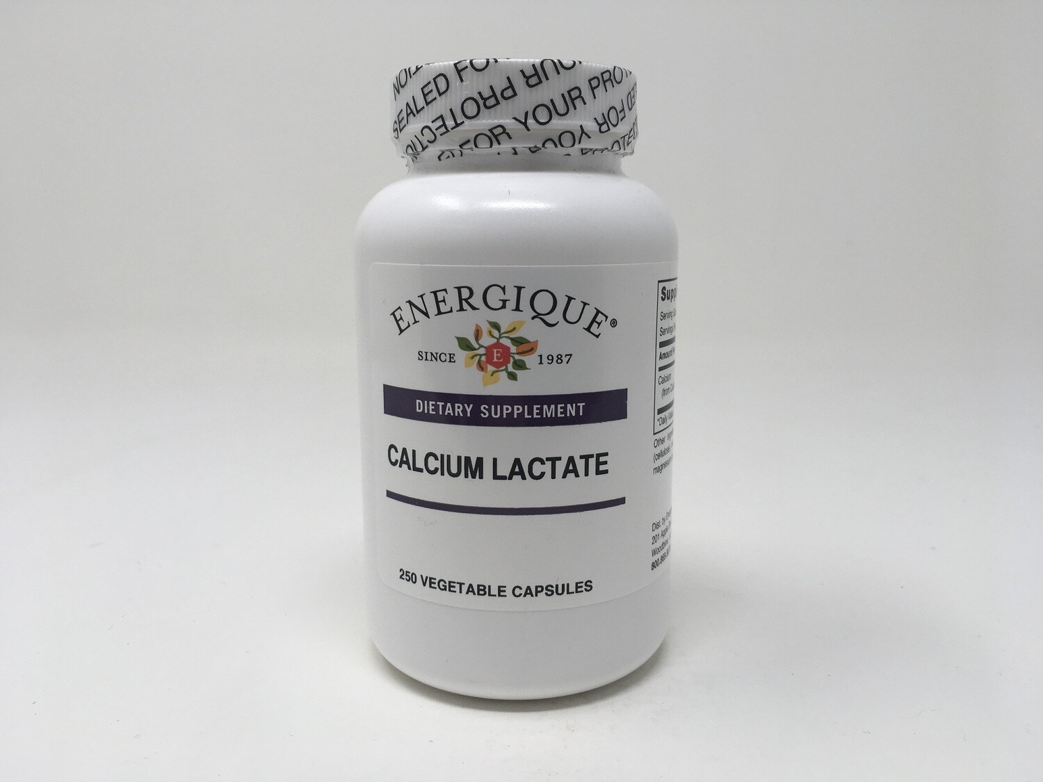Calcium Lactate 250 vcaps (Energique)