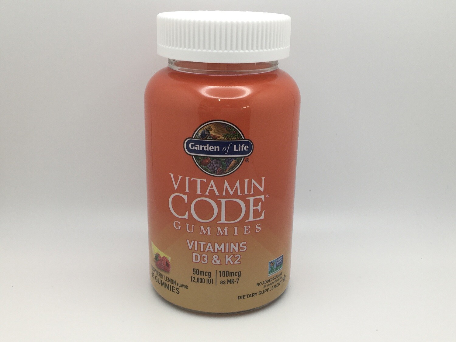 Vitamin Code D3 &amp; K2 Rasp/Lemon 45Gummy