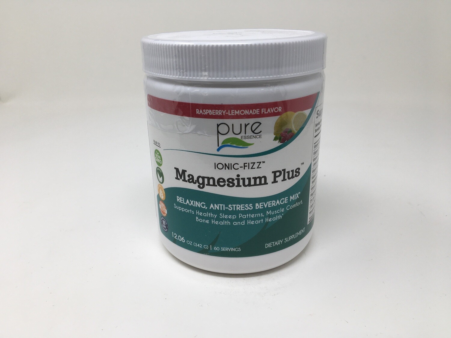 Magnesium Plus Ionic Fizz  Raspberry Lemonade 60 servings (Pure Essence)