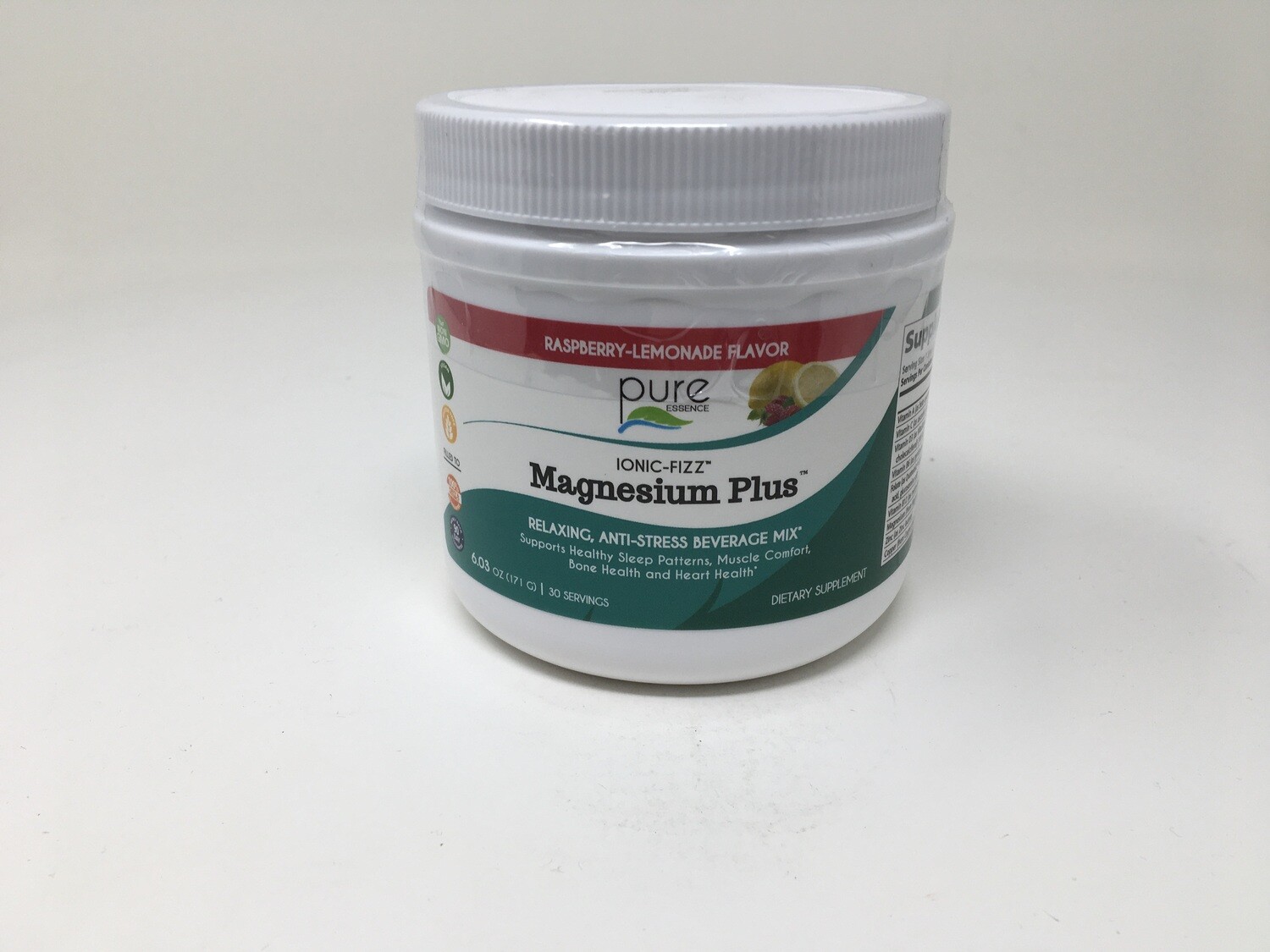 Magnesium Plus Ionic Fizz  Raspberry Lemonade 30 servings (Pure Essence)