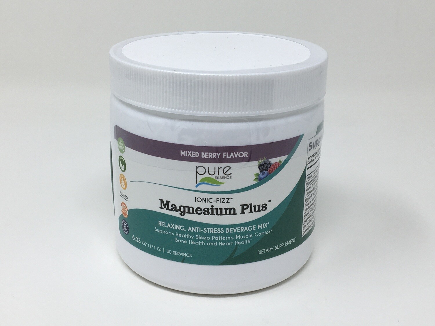 Magnesium Plus Ionic Fizz Mixed Berry 30 servings (Pure Essence)