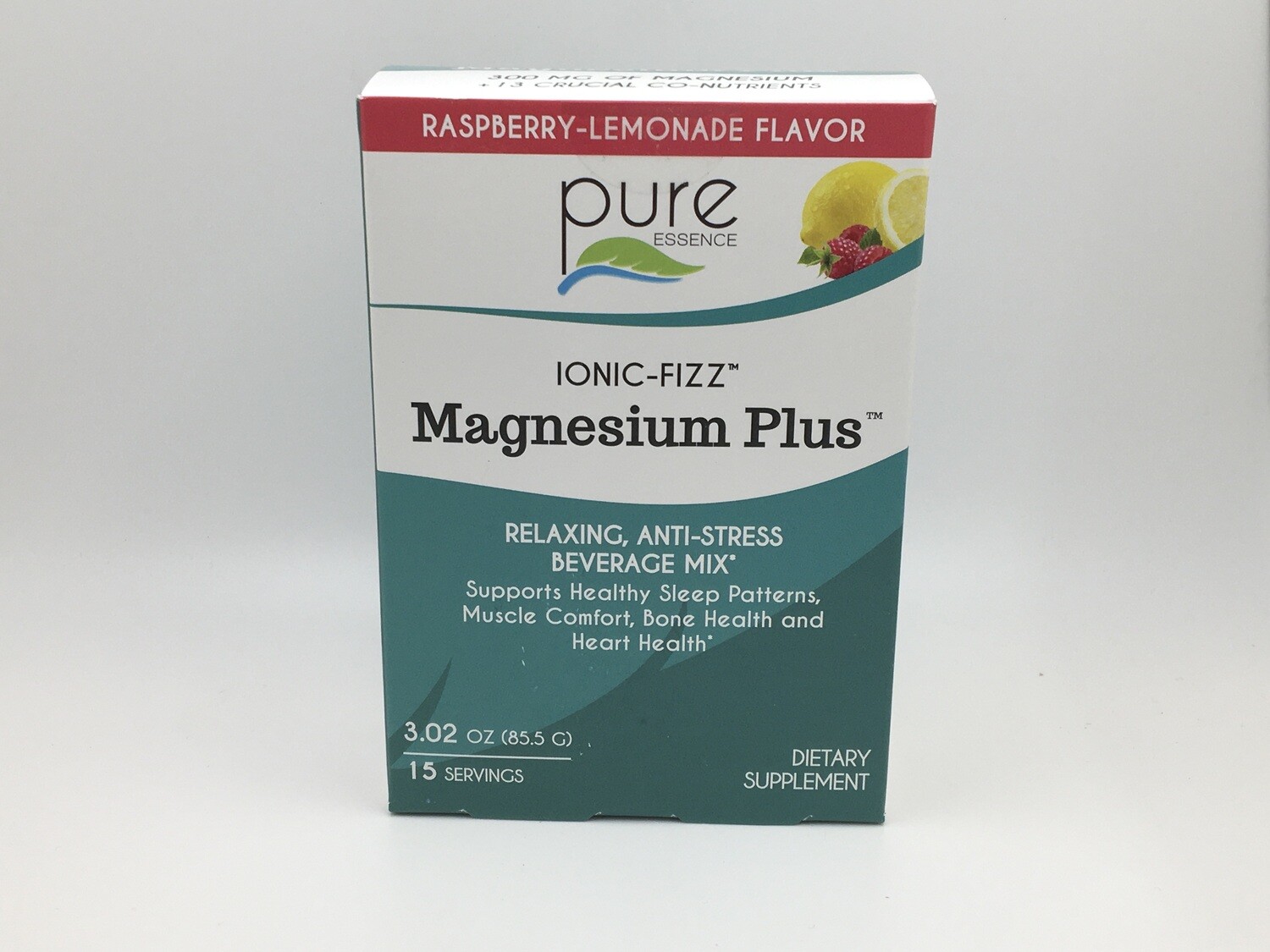 Magnesium Plus Ionic Fizz Raspberry Lemonade 15 servings (Pure Essence)