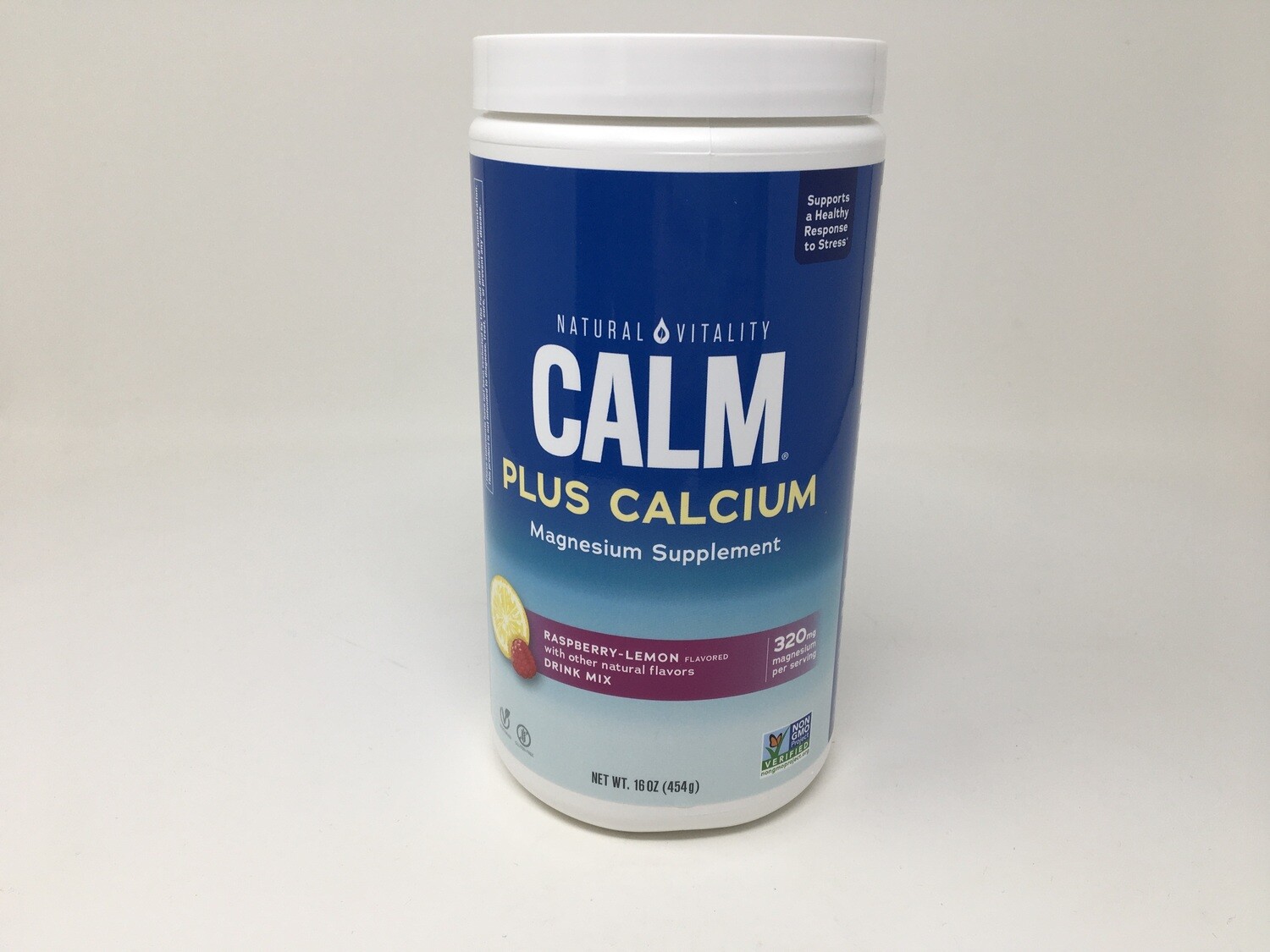 Natural Calm  16 oz Raspberry Lemon + Calcium(Natural Vitality)
