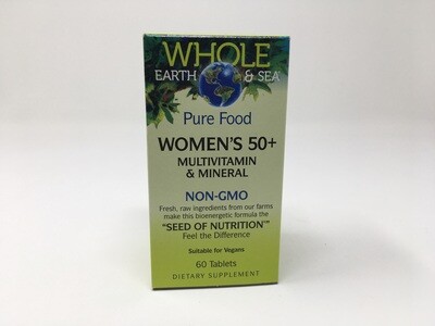 Pure Food Womens 50+ Multi & Mineral 60tab(Whole Earth & sea)