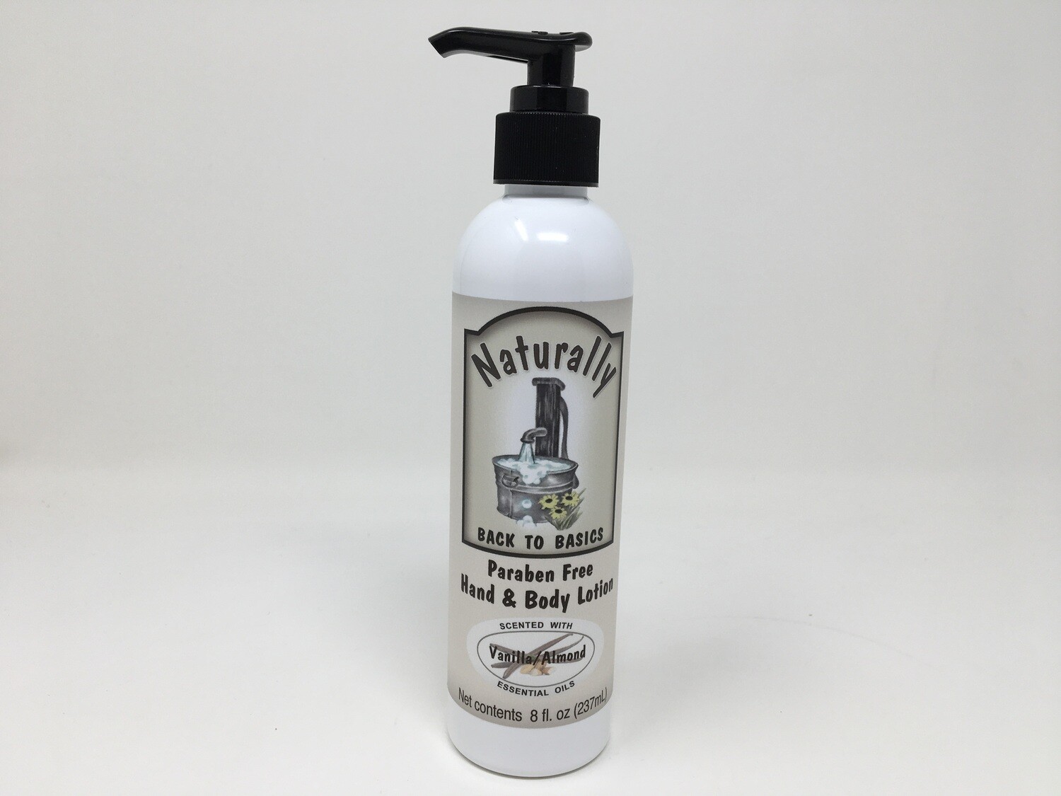 Naturally Back To Basics Hand &amp; Body Lotion Vanilla Almond 8 oz