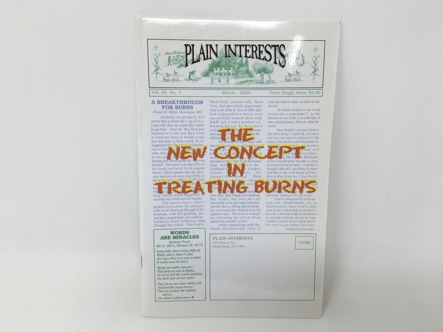 (Plain Interests)The New Concept In Treating Burns