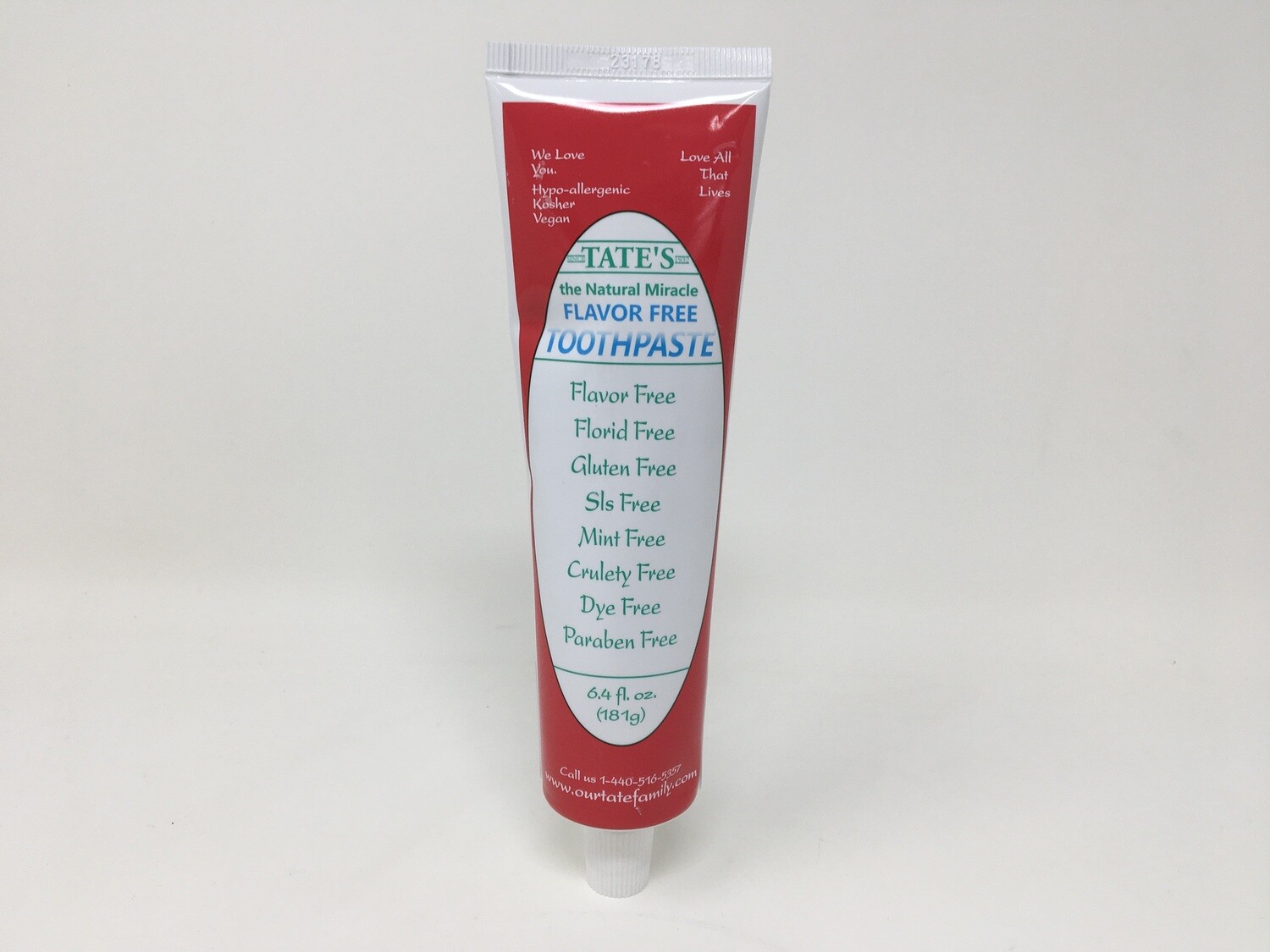 Tates The Natural Miracle Toothpaste 6.4oz/Flavor Free