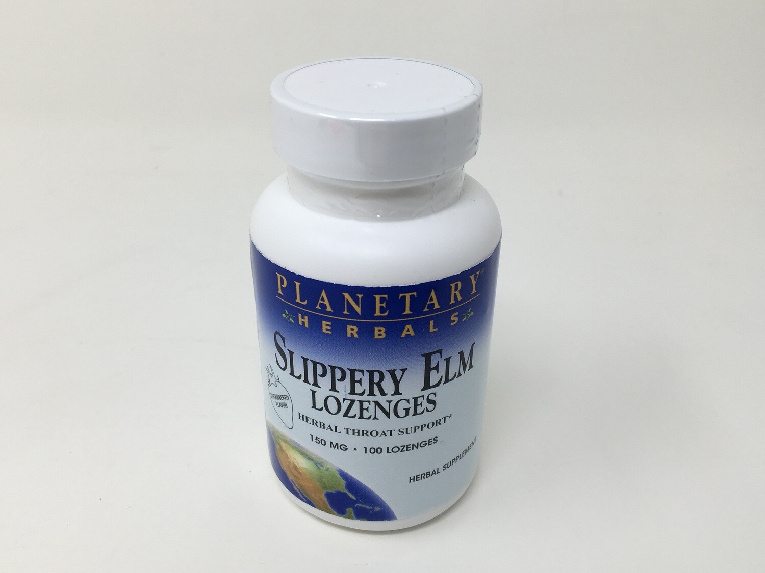Slippery Elm 100 Lozenges 150 mg Strawberry (Planetary Herbals)