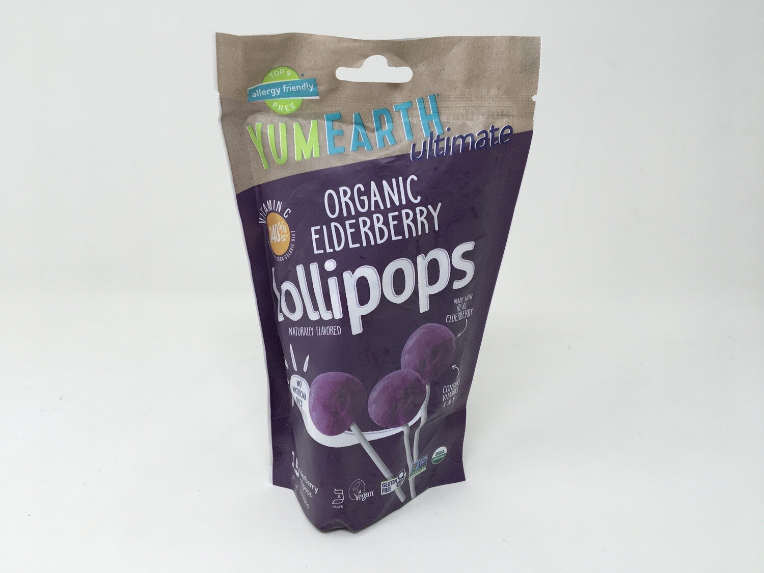 Organic Elderberry Lollipops 15ct - YumEarth