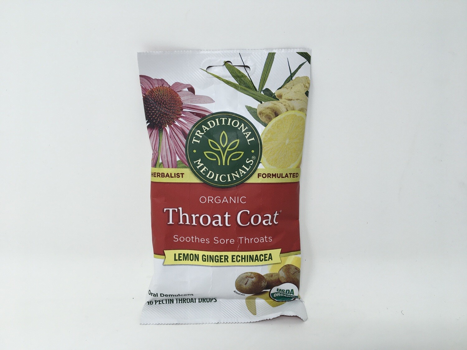 Throat Coat Drops 16ct/Lemon Ginger Echinacea(Traditional)