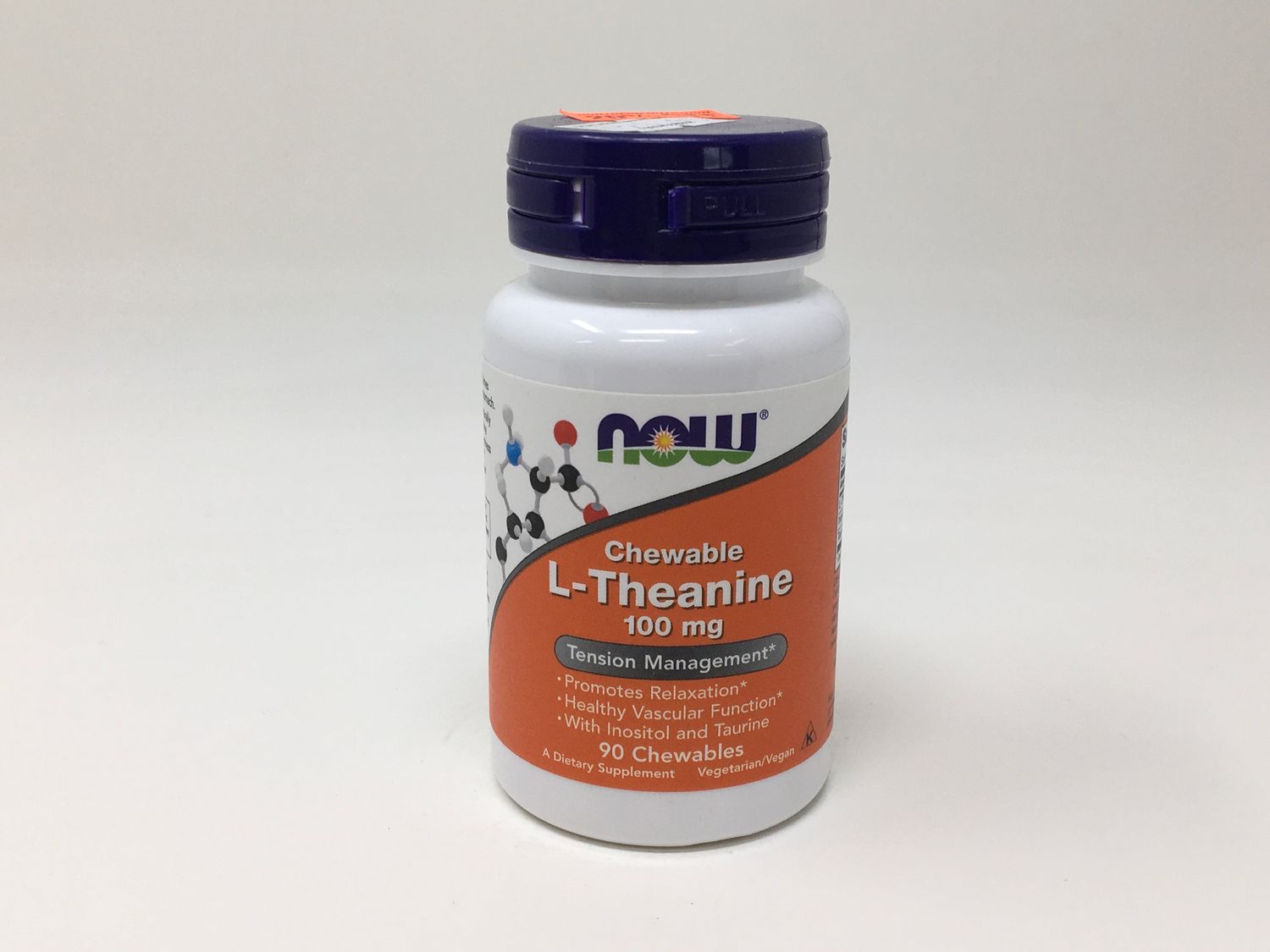 L Theanine, Color: 100mg, Size: 90chewables (Now0144)