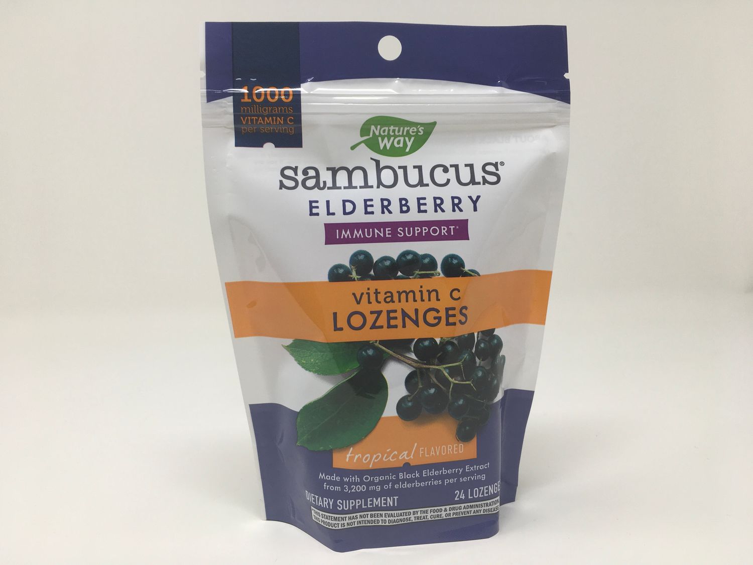 Sambucus Vitamin C Lozenges (Nature&#39;s Way) 24loz Tropical