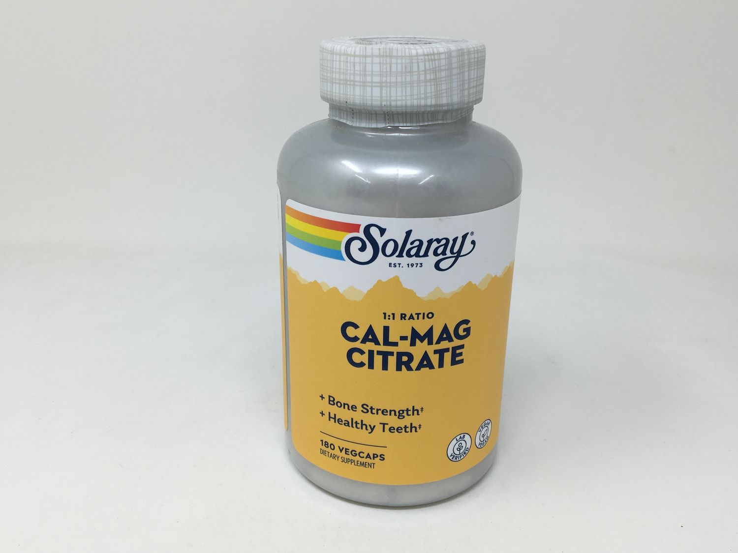 Cal-Mag Citrate 1:1 ratio 180 vcaps (Solaray)