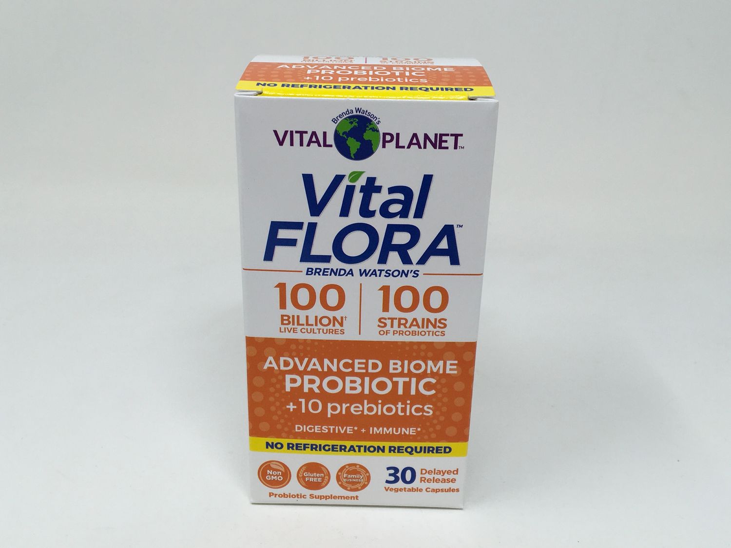 Advanced Biome Probiotic+10prebiotic/100billion100strains/30cap(Vital Planet)