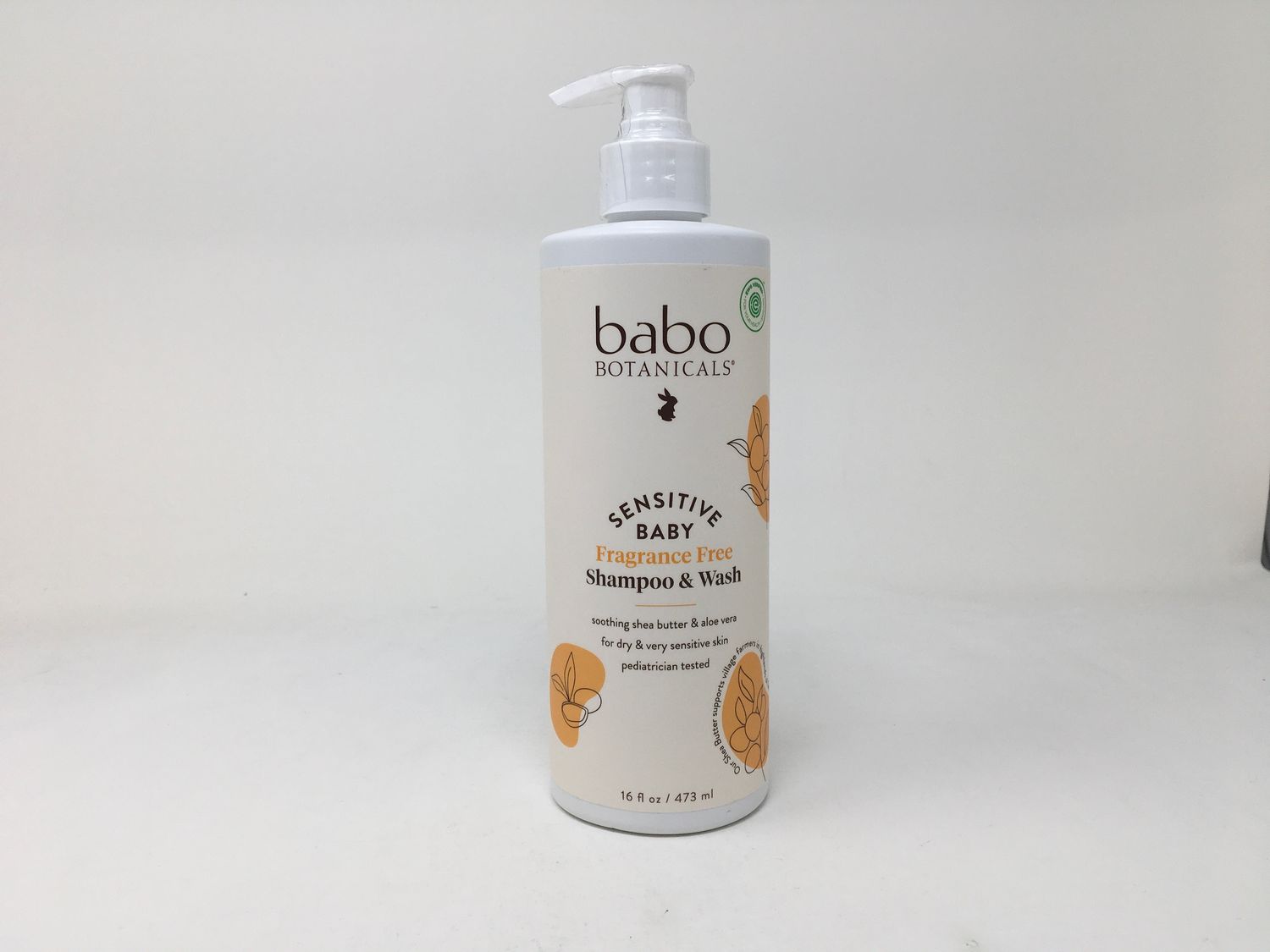 Sensitive Baby Shampoo/Wash Fragrance Free 16oz(Babo)