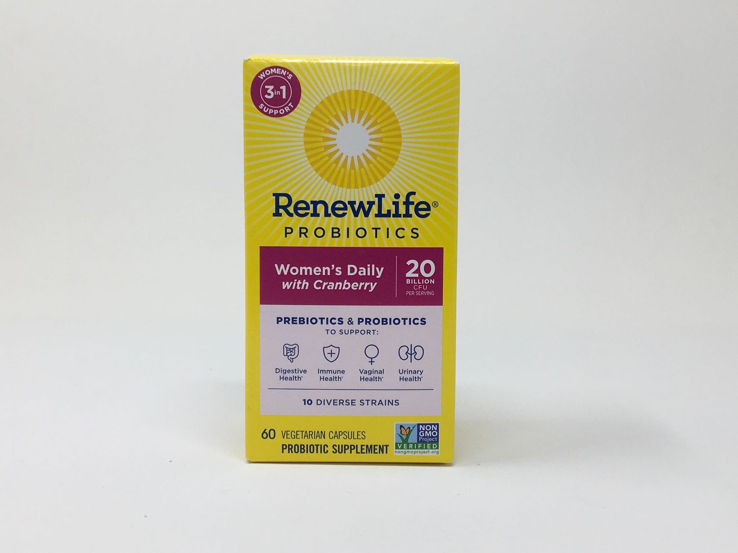 Womens Daily 20billion/w/cranberry Pro/Pre60vcaps(RenewLife)