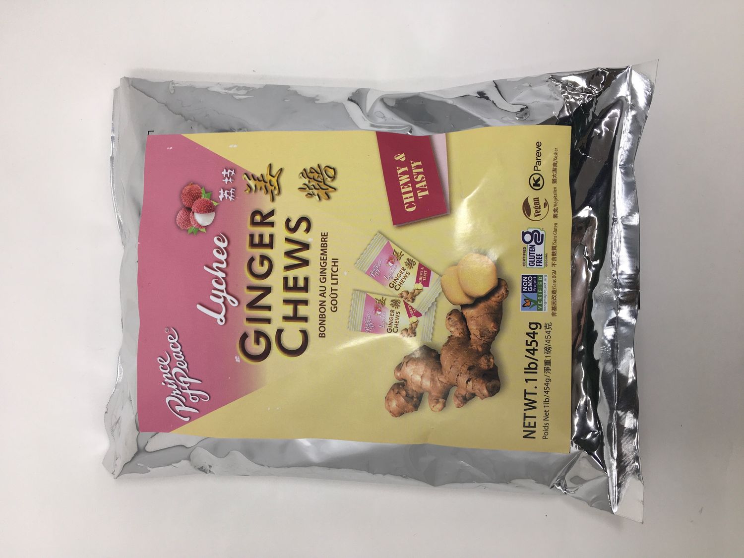 Ginger Chews/Lychee 1LB(Prince Of Peace)