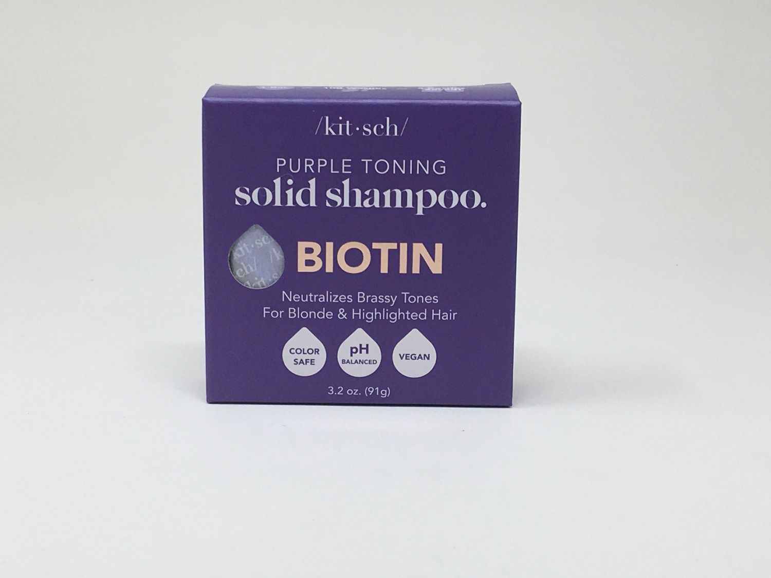 Purple Toning Solid Shampoo Biotin bar 3.2oz(Kit-sch)