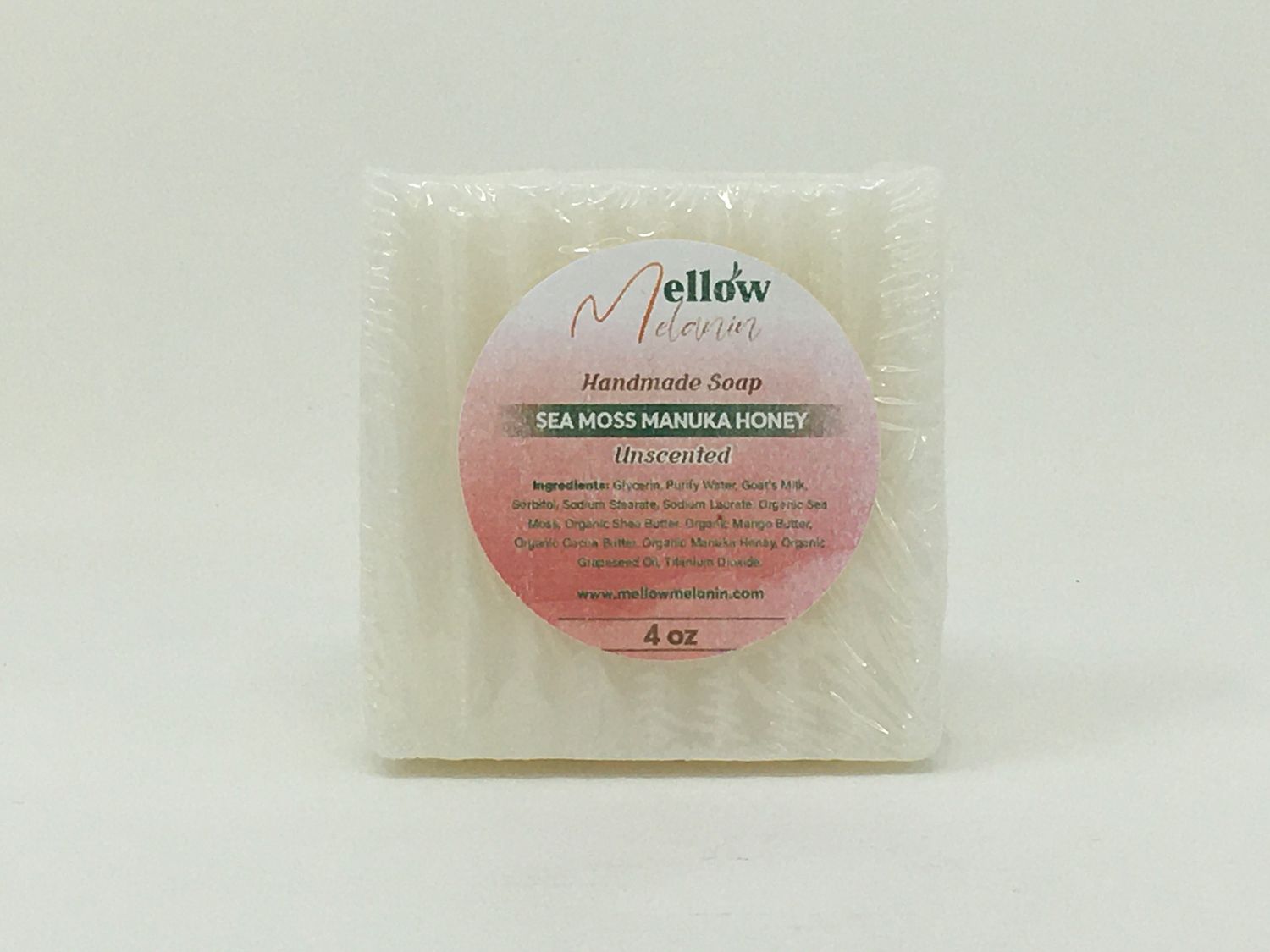 Sea Moss Manuka Honey/Unscented 4oz(Mellow Melanin)DISC.