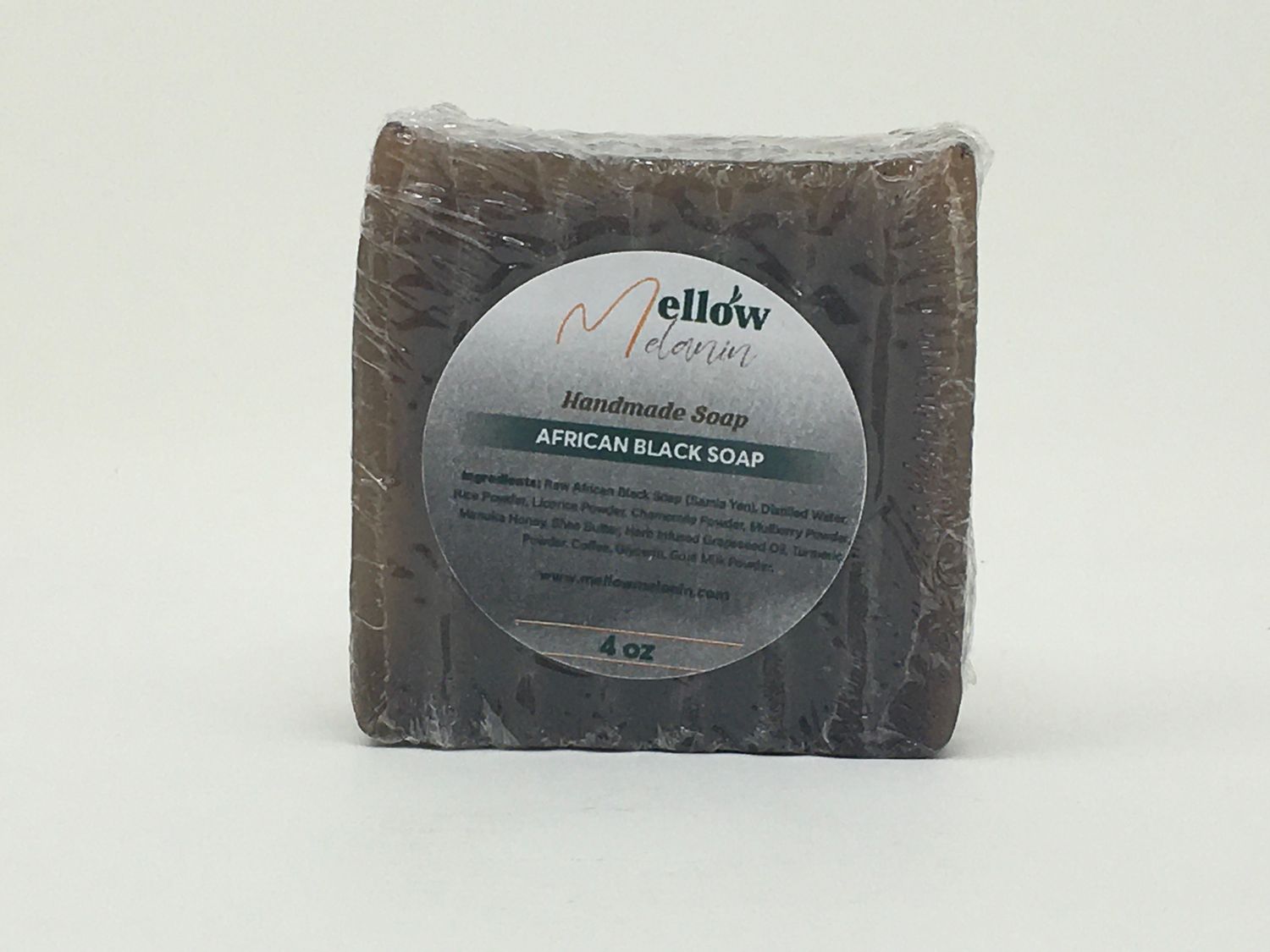 African Black Soap 4oz(Mellow Melanin)