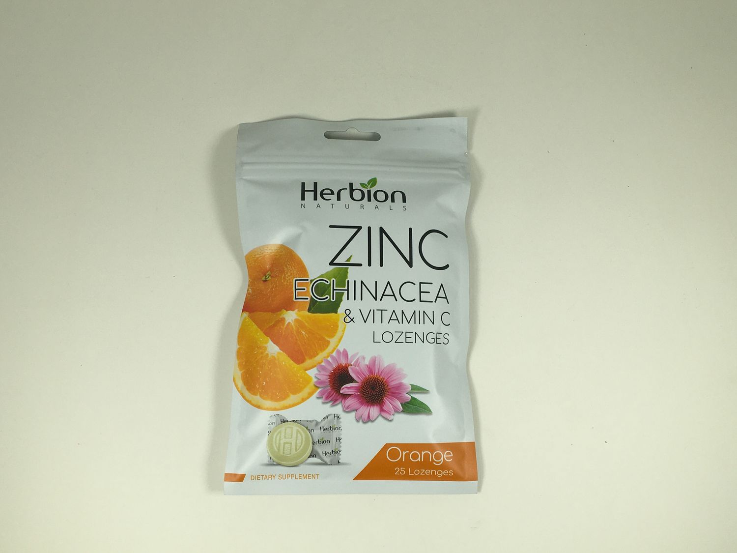 Zinc Echinacea&amp;Vitamin C Orange Lozenges 25ct(Herbion)