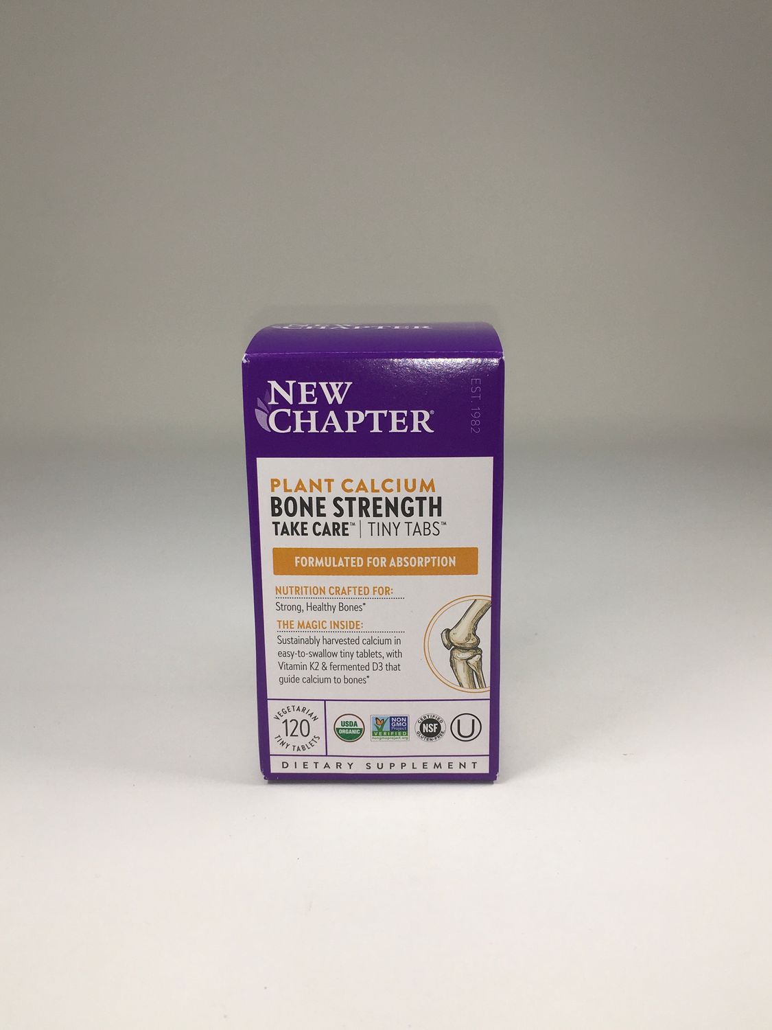 Plant Calcium Bone Strength 120Tiny Tab(New Chapter)Disc. No Backorders