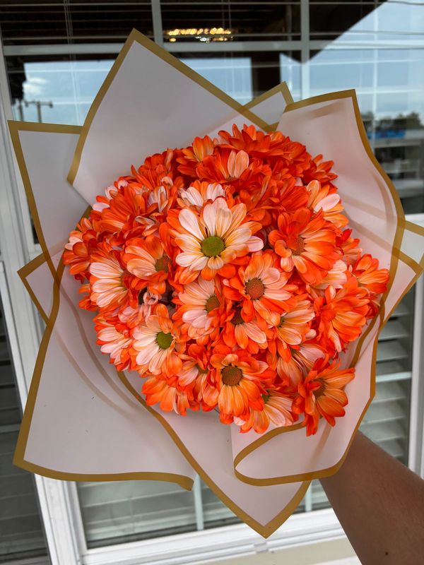 Orange Tie Dye Daisy