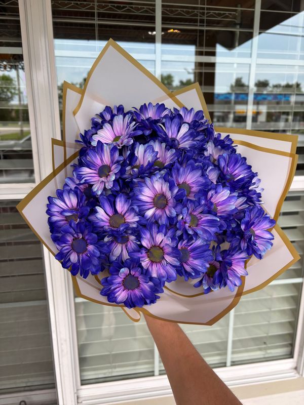 Tie Dye daisy Purple