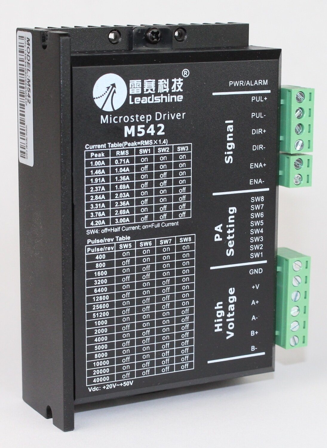 Bi-Polar Stepper Motor Driver (Part Number SMD-M542)