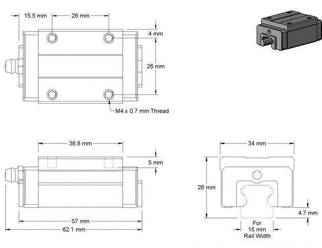 Linear Guideway - Carriage / Bearing