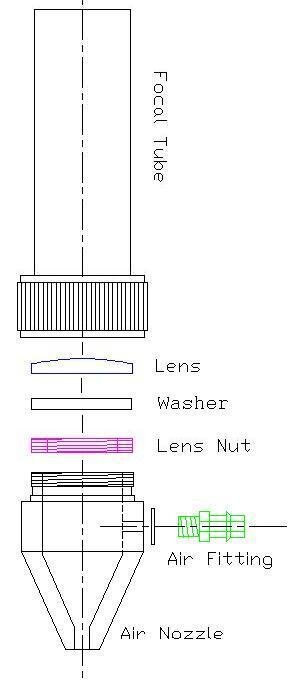 CO₂ Laser Focal Tube Assembly – 21mm Barrel (20mm Lens) CO₂ Laser Focal Tube Assembly – 21mm Barrel (20mm Lens)